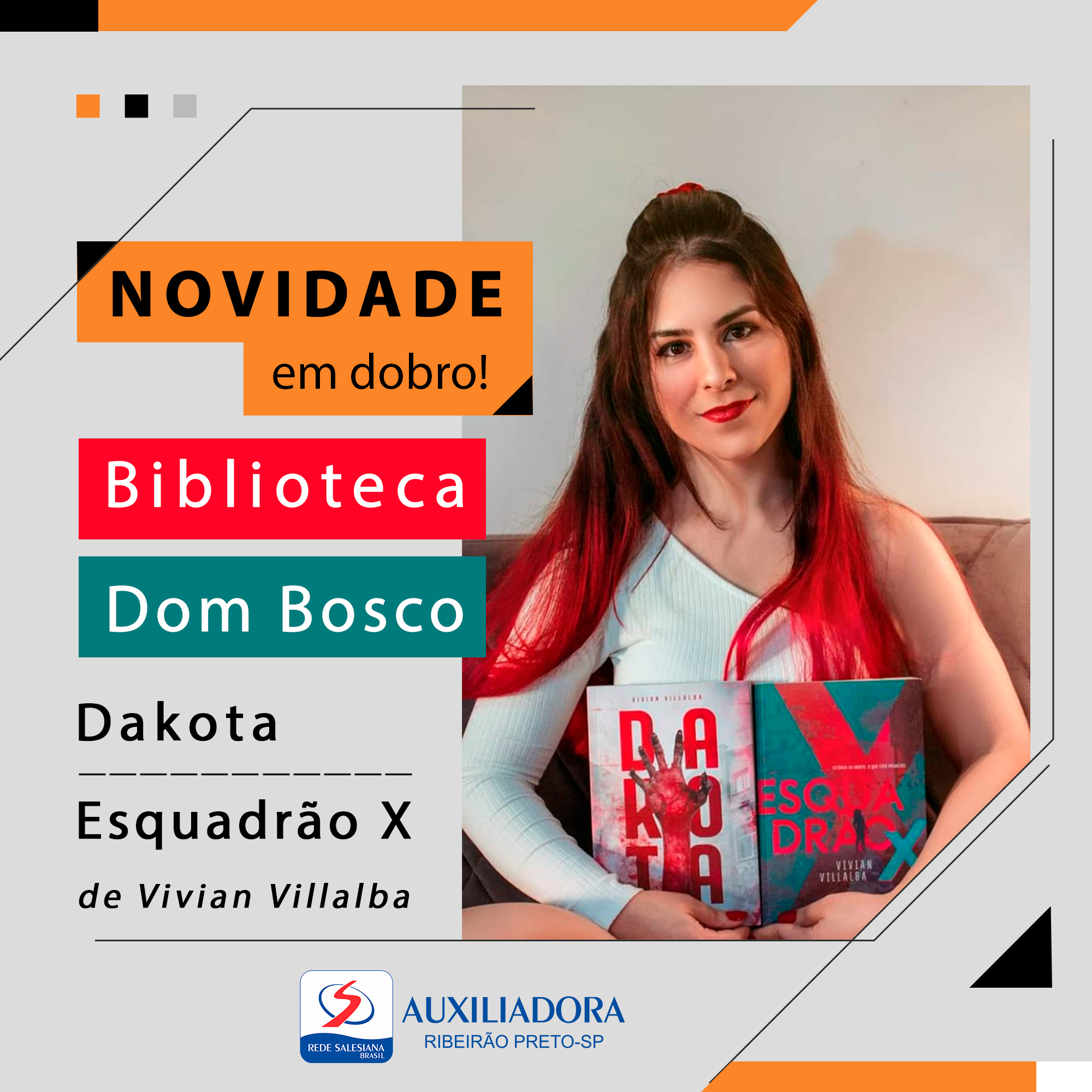 Biblioteca Dom Bosco ganha livros de escritora ribeirão-pretana