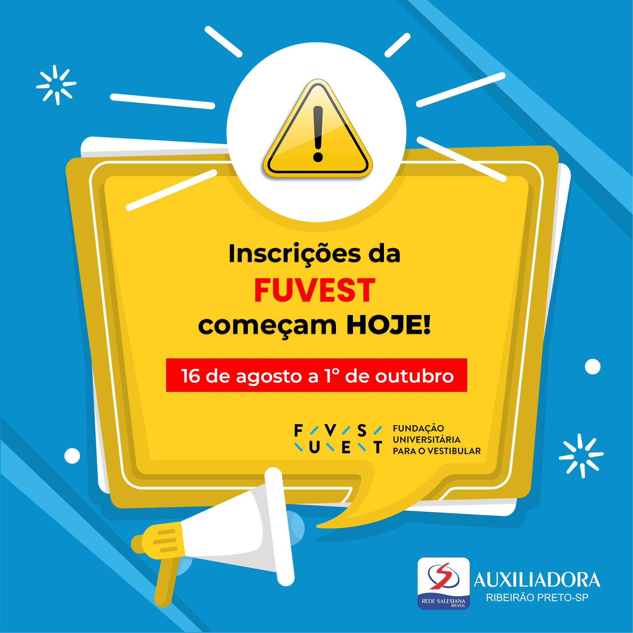 Fuvest 2022: Inscrições abertas!